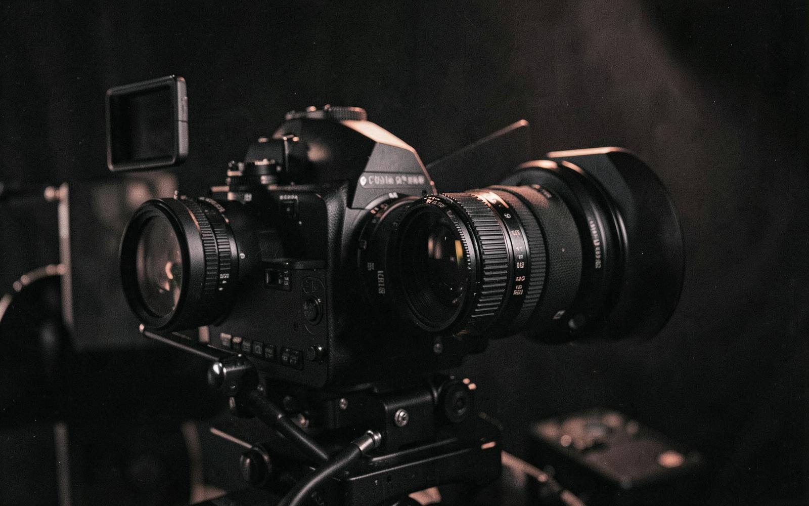 Caméra de cinéma prête à tourner